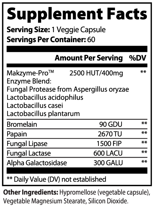 Mezcla profesional de enzimas digestivas