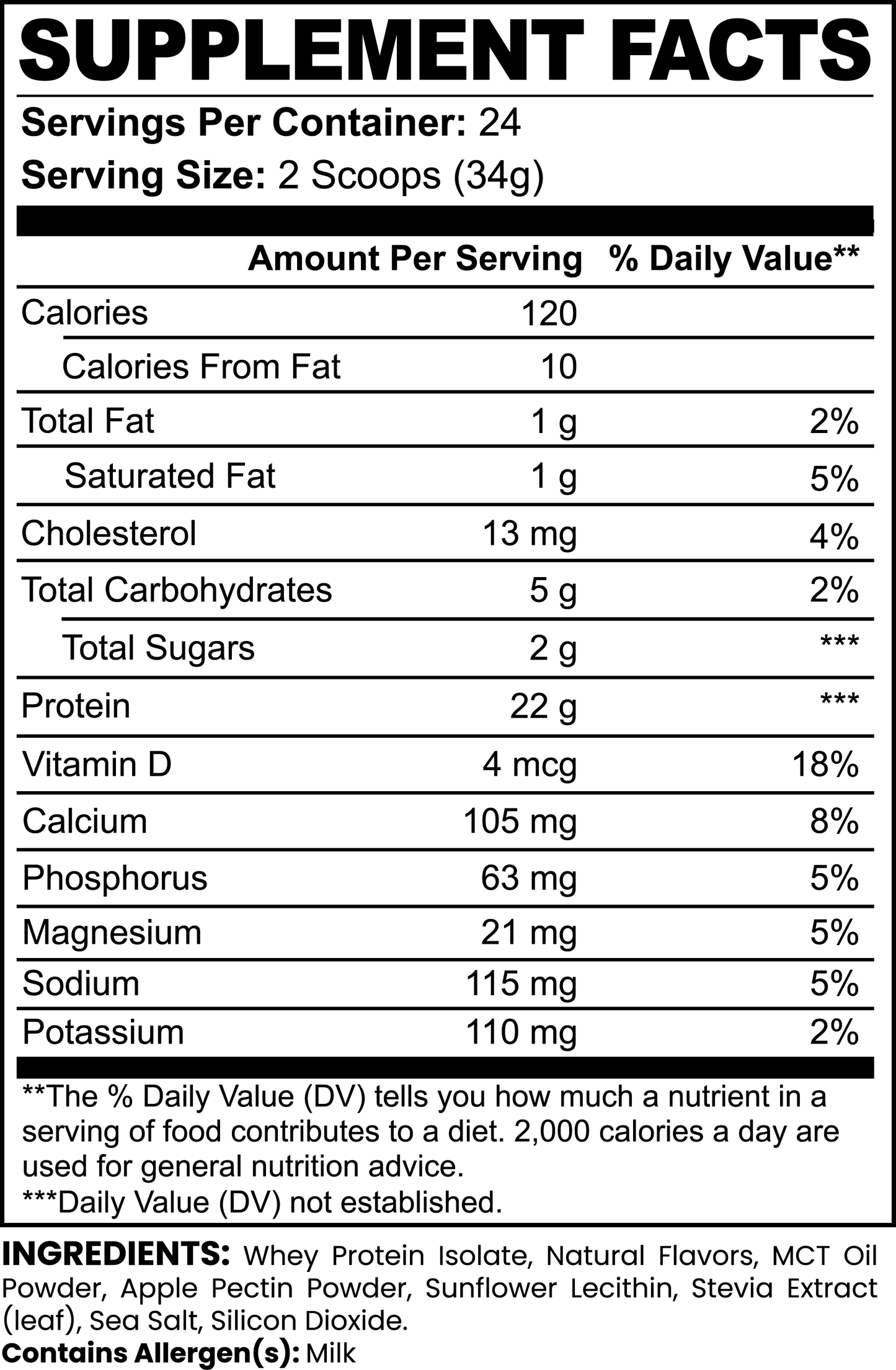 Advanced 100% Whey Protein Isolate - Vanilla