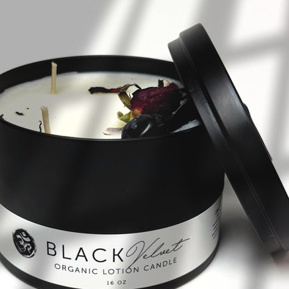 Black Velvet Organic Lotion Candle 16 oz