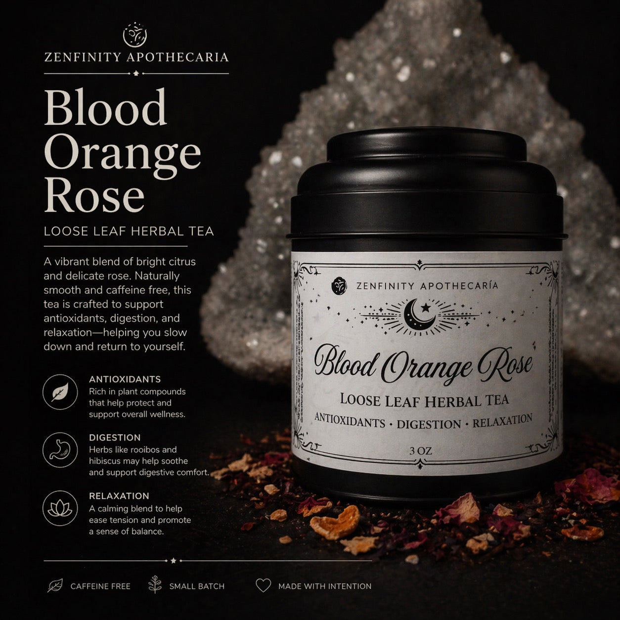 Blood Orange Rose` Herbal Tea