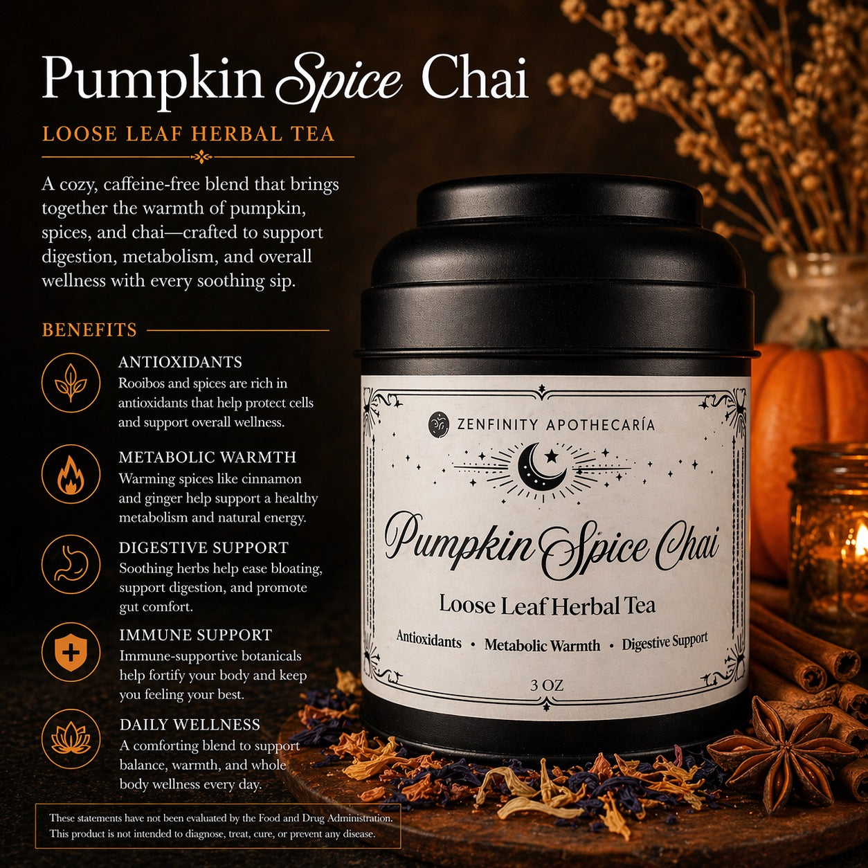 Pumpkin Spice Chai Herbal Tea