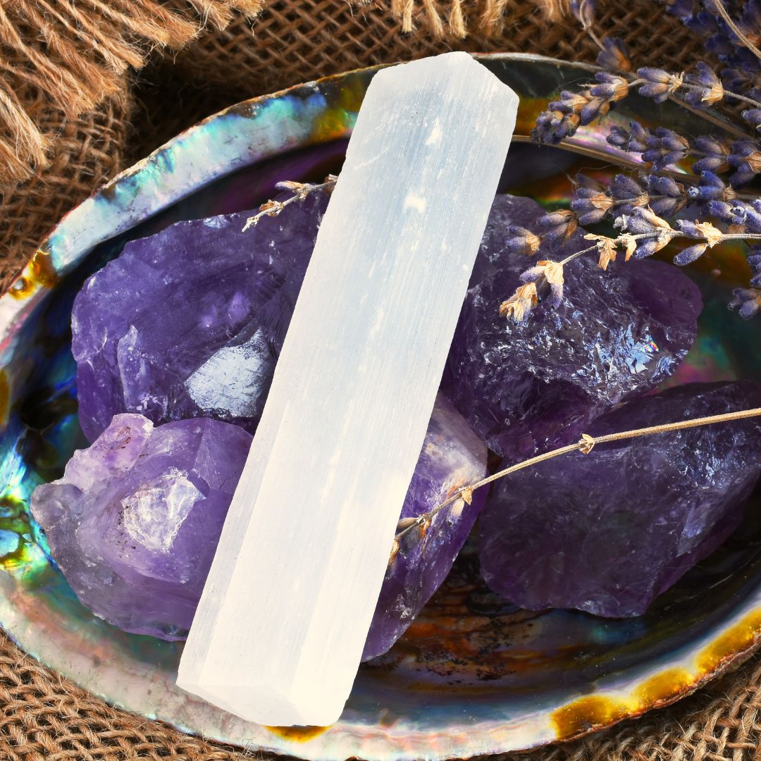 Raw Selenite Healing Crystal 4"